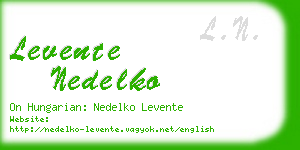 levente nedelko business card